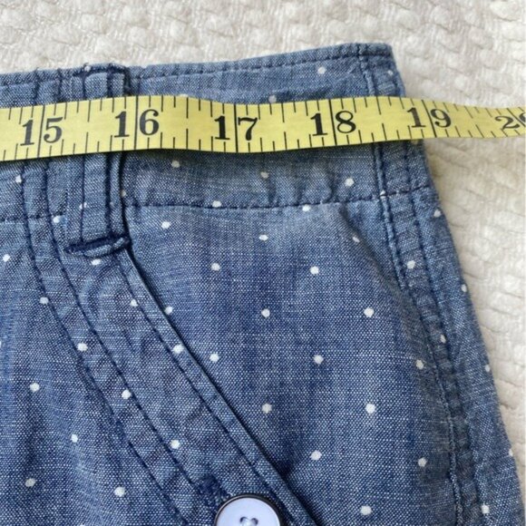 Tommy Hilfiger Blue Polka Dot Chambray Skirt Size 14 100% Cotton - Picture 7 of 8